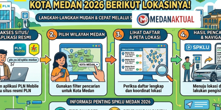 Cek Daftar SPKLU Kota Medan 2026 Berikut Lokasinya!