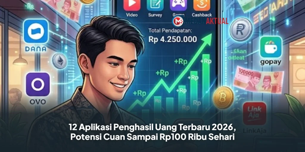 12 Aplikasi Penghasil Uang Terbaru 2026, Potensi Cuan Sampai Rp100 Ribu Sehari