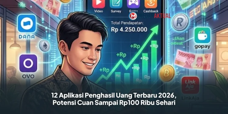 12 Aplikasi Penghasil Uang Terbaru 2026, Potensi Cuan Sampai Rp100 Ribu Sehari