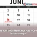 16 Juni 2026 Hari Libur Apa? Cek Informasinya!