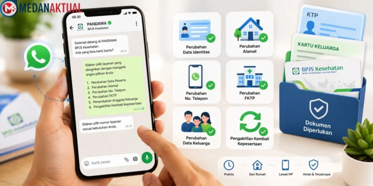 Cara Ubah Data BPJS Kesehatan Lewat WhatsApp PANDAWA, Cukup dari HP