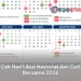 Cek Hari Libur Nasional dan Cuti Bersama 2026