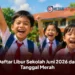 Daftar Libur Sekolah Juni 2026 dan Tanggal Merah