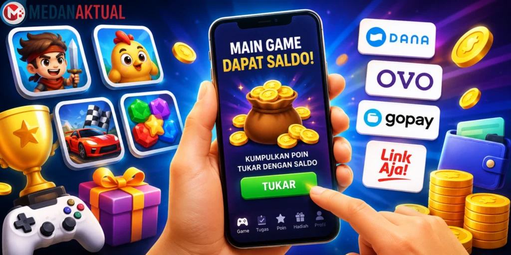 Game penghasil saldo tanpa deposit yang bisa dimainkan melalui HP untuk mendapatkan reward tambahan.