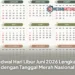 Jadwal Hari Libur Juni 2026 Lengkap dengan Tanggal Merah Nasional