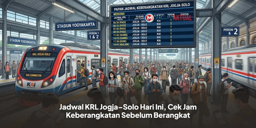 Jadwal KRL Jogja–Solo Hari Ini, Cek Jam Keberangkatan Sebelum Berangkat