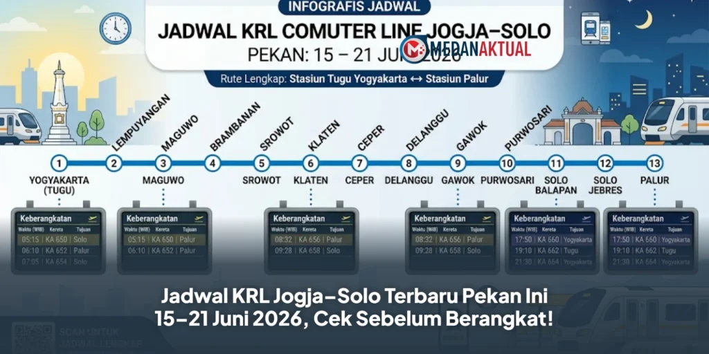 Jadwal KRL Jogja–Solo Terbaru Pekan Ini 15–21 Juni 2026, Cek Sebelum Berangkat!