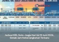 Jadwal KRL Solo–Jogja Hari Ini 15 Juni 2026, Simak Jam Keberangkatan Terbaru