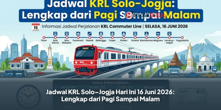 Jadwal KRL Solo–Jogja Hari Ini 16 Juni 2026: Lengkap dari Pagi Sampai Malam