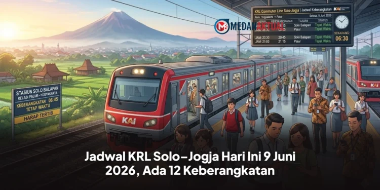 Jadwal KRL Solo–Jogja Hari Ini 9 Juni 2026, Ada 12 Keberangkatan