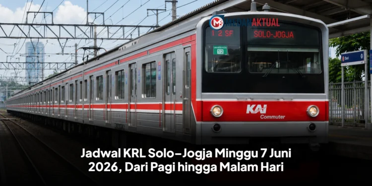 Jadwal KRL Solo–Jogja Minggu 7 Juni 2026, Dari Pagi hingga Malam Hari