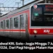 Jadwal KRL Solo–Jogja Minggu 7 Juni 2026, Dari Pagi hingga Malam Hari
