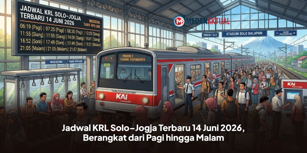Jadwal KRL Solo–Jogja Terbaru 14 Juni 2026, Berangkat dari Pagi hingga Malam