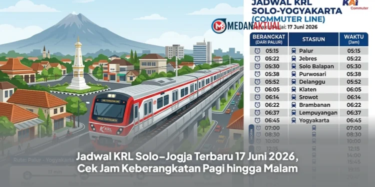 Jadwal KRL Solo–Jogja Terbaru 17 Juni 2026, Cek Jam Keberangkatan Pagi hingga Malam