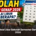 Jadwal Libur Sekolah Semester Genap 2026, Siswa Mulai Libur Tanggal Berapa?
