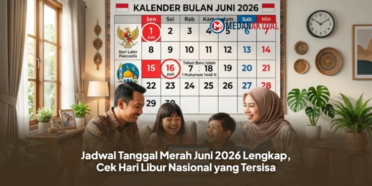 Jadwal Tanggal Merah Juni 2026 Lengkap, Cek Hari Libur Nasional yang Tersisa
