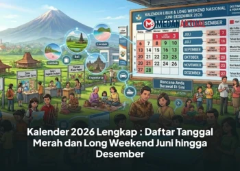 Kalender 2026 Lengkap : Daftar Tanggal Merah dan Long Weekend Juni hingga Desember