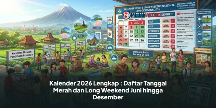 Kalender 2026 Lengkap : Daftar Tanggal Merah dan Long Weekend Juni hingga Desember