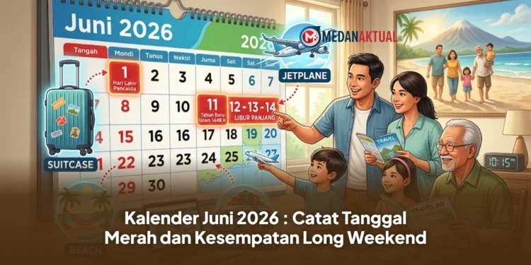 Kalender Juni 2026 : Catat Tanggal Merah dan Kesempatan Long Weekend