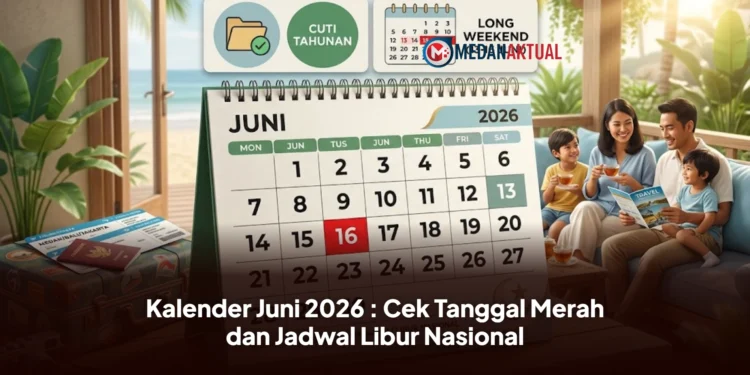 Kalender Juni 2026 : Cek Tanggal Merah dan Jadwal Libur Nasional