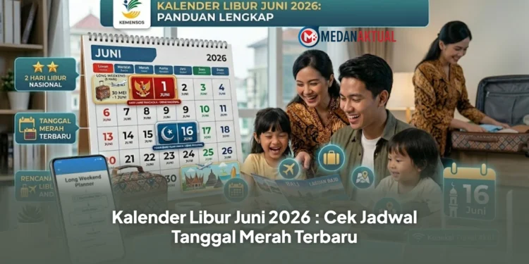 Kalender Libur Juni 2026 : Cek Jadwal Tanggal Merah Terbaru