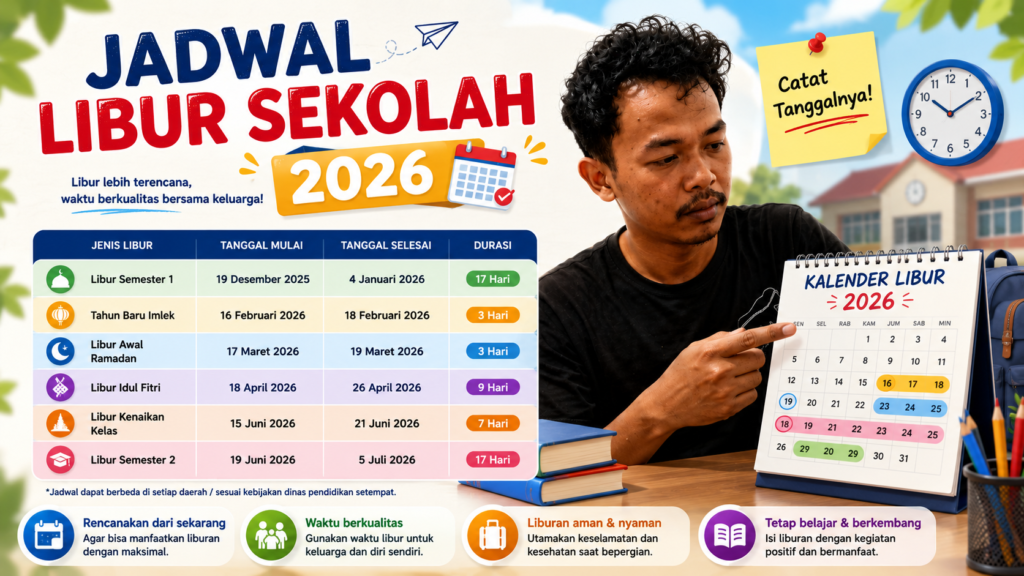 Jadwal Libur dan Masuk Sekolah Jabar 2026, Orang Tua Wajib Tahu
