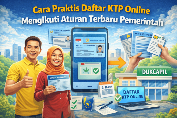 Cara Praktis Daftar KTP Online Mengikuti Aturan Terbaru Pemerintah