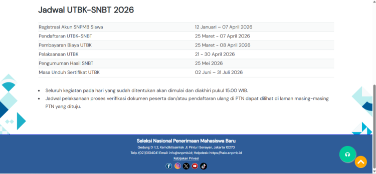 SNBT 2026: Catat Tanggal-Tanggal Penting yang Perlu Disiapkan