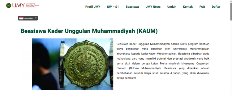 Beasiswa KAUM UMY 2026: Syarat dan Cara Daftarnya