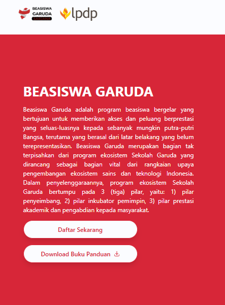 Beasiswa Garuda 2026 Dibuka, Cek Jadwal dan Syaratnya