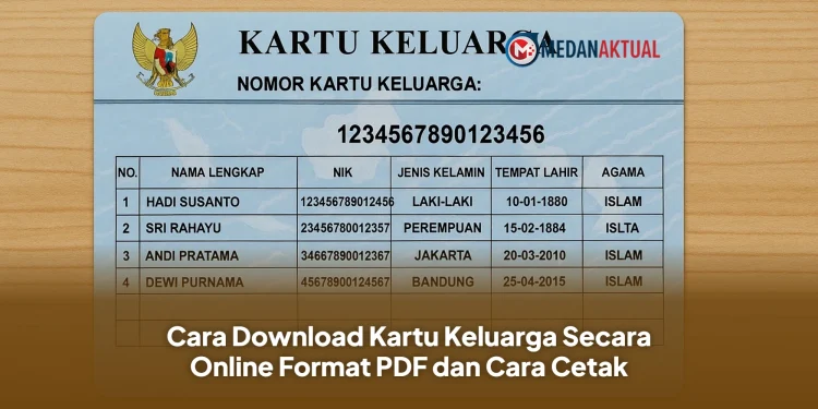 Cara Download Kartu Keluarga Secara Online Format PDF dan Cara Cetak