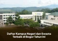 Daftar Kampus Negeri dan Swasta Terbaik di Bogor Tahun Ini