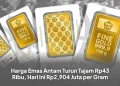 Harga Emas Antam Turun Tajam Rp43 Ribu, Hari Ini Rp2,904 Juta per Gram
