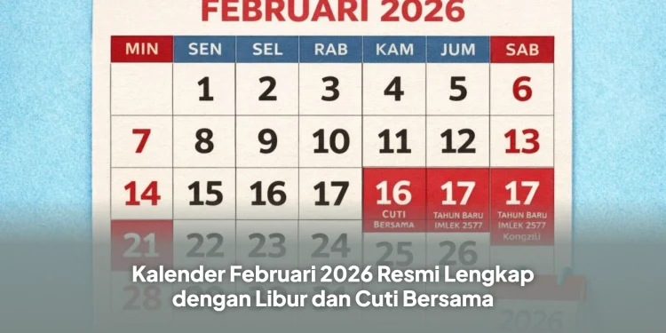 Kalender Februari 2026 Resmi Lengkap dengan Libur dan Cuti Bersama