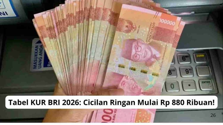Tabel KUR BRI 2026: Cicilan Ringan Mulai Rp 880 Ribuan!