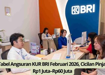Cek Tabel Angsuran KUR BRI Februari 2026, Cicilan Pinjaman Rp1 Juta–Rp60 Juta
