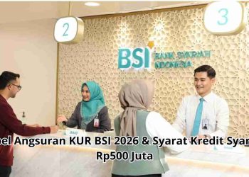 Tabel Angsuran KUR BSI 2026 & Syarat Kredit Syariah Rp500 Juta