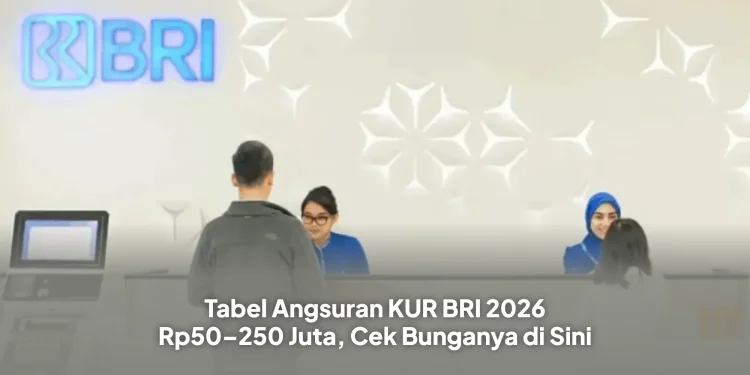 Tabel Angsuran KUR BRI 2026 Rp50–250 Juta, Cek Bunganya di Sini