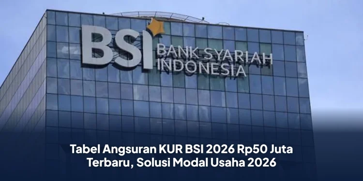 Tabel Angsuran KUR BSI 2026 Rp50 Juta Terbaru, Solusi Modal Usaha 2026