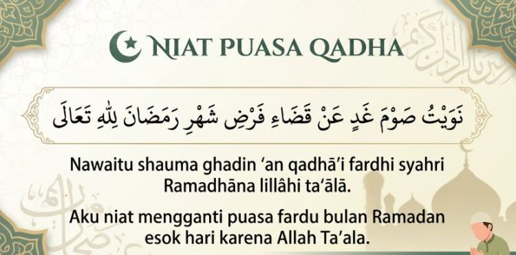 Bacaan Niat Puasa Qadha Ramadhan Lengkap dengan Arab Latin dan Terjemah
