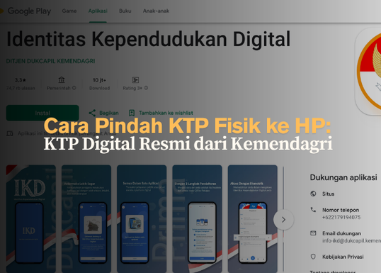 Cara Pindah KTP Fisik ke HP- KTP Digital Resmi dari Kemendagri
