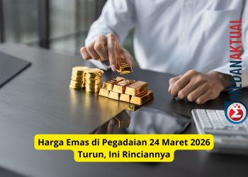 Harga Emas di Pegadaian 24 Maret 2026 Turun, Ini Rinciannya