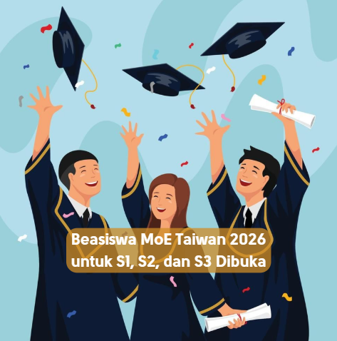 Beasiswa MoE Taiwan 2026 untuk S1, S2, dan S3 Dibuka
