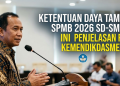 Ketentuan Daya Tampung SPMB 2026 SD–SMA, Ini Penjelasan Resmi Kemendikdasmen