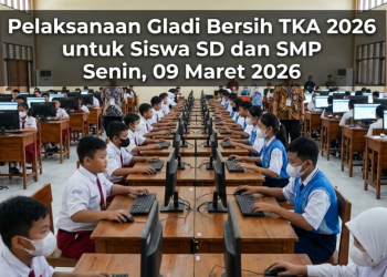 Pelaksanaan Gladi Bersih TKA 2026 untuk Siswa SD dan SMP Senin, 09 Maret 2026