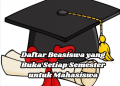 Daftar Beasiswa yang Buka Setiap Semester untuk Mahasiswa