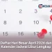 Daftar Hari Besar April 2026 dan Kalender Jadwal Libur Lengkap