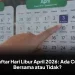 Daftar Hari Libur April 2026: Ada Cuti Bersama atau Tidak?