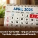 Daftar Libur April 2026: Tanpa Cuti Bersama, Tapi Ada Long Weekend Menarik