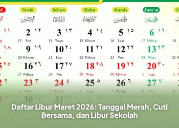 Daftar Libur Maret 2026: Tanggal Merah, Cuti Bersama, dan Libur Sekolah